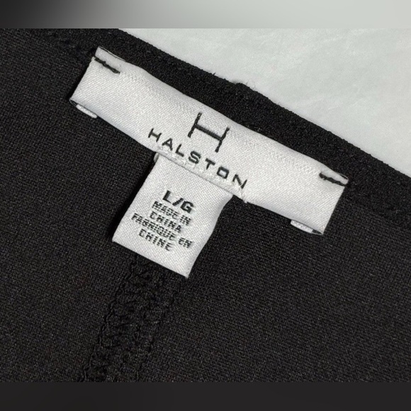NWT Halston Key Hole Black Midi Dress Size L Large Designer Lightweight $119 - Picture 7 of 10